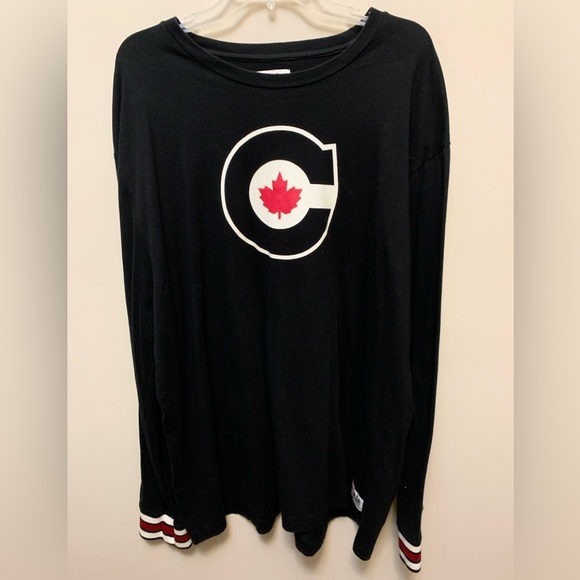 HUDSONS BAY COMPAPY Olyipic Cotton Long Sleeve Shirt with Maple Leaf Logo - Picture 2 of 8